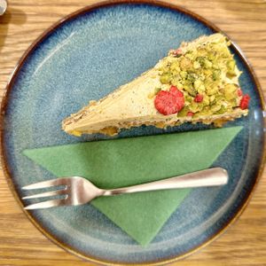 Pistachio cake  at Dosa Dosa in Prague