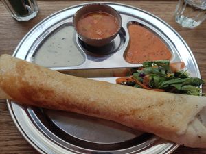 Aloo masala dosa at Dosa Dosa in Prague
