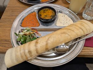 Large mushroom dosa at Dosa Dosa in Prague