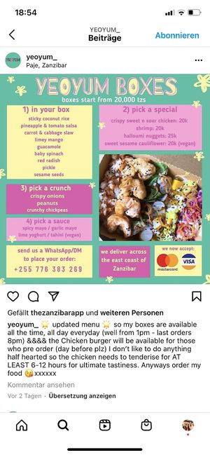 Yeoyum Boxes at Yeoyum in Zanzibar