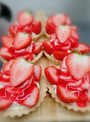 Strawberry Cream Tarts (VE) at Auld Bar Cafe in Forfar