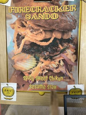 Firecracker Sando special  at Eris Food Co in Oceanside