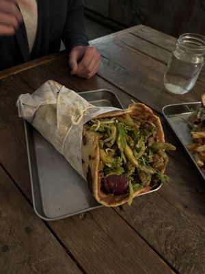 “Chicken” pesto gyro   at Eris Food Co in Oceanside