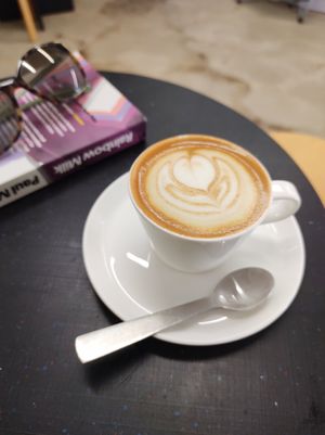 Flat white at Bun and Coffee in Malaga