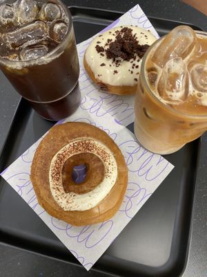 Doughnuts and iced coffee   at Bun and Coffee in Malaga