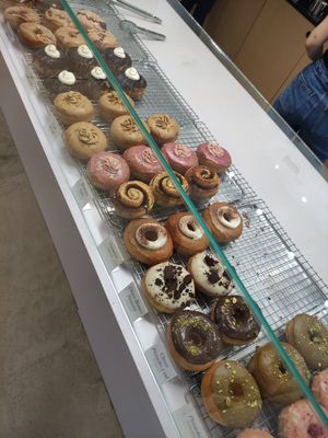 Donuts selection at Bun and Coffee in Malaga