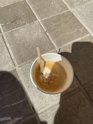 Cappuccino with oat milk  at Bun and Coffee in Malaga