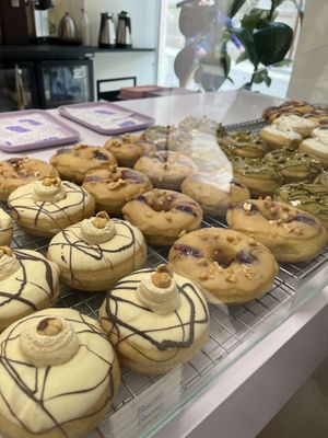 Variety of doughnuts they serve   at Bun and Coffee in Malaga