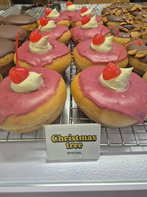 Christmas tree at Bun and Coffee in Malaga