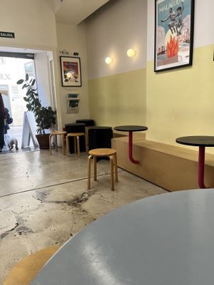 Inside taken from a big table for 5/6   at Bun and Coffee in Malaga