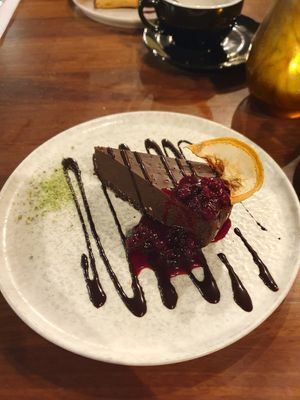 Vegan chocolate cheesecake at U Bistrot in St Julians