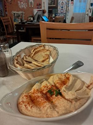 Hummus App very generous at Bosphorus Istanbul Cafe in Indianapolis