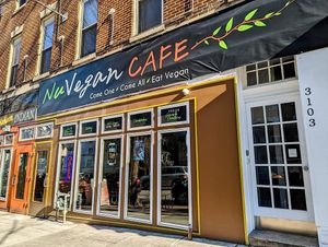 Front of the restaurant at NuVegan in Baltimore
