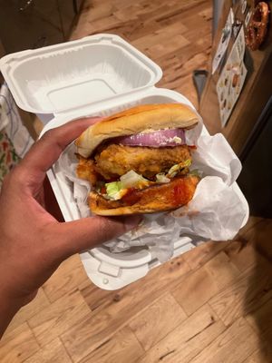 Chick'n sandwich  at NuVegan in Baltimore