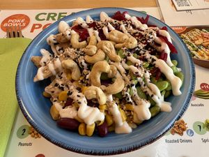 Custom bowl, everything vegan and gluten freee  at Green Planet the Foodcourt in Gran Canaria