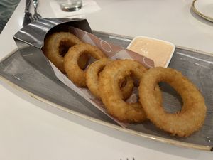 Plant based onion rings  at Walt Disney World - Steakhouse 71 in Lake Buena Vista
