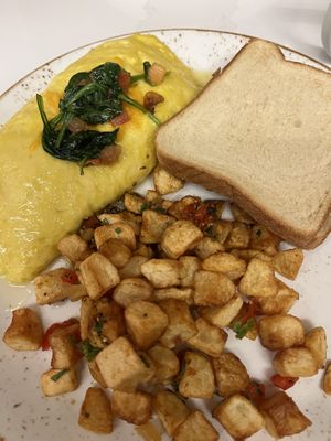 Veggie Omelet… an improvement from the avocado toast!  at Walt Disney World - Steakhouse 71 in Lake Buena Vista