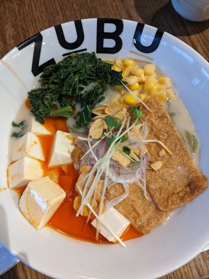 Spicy vegan ramen at ZUBU in Burnaby