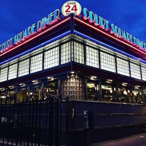 court square diner, exterior at Court Square Diner in Queens