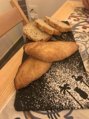 Homemade pastries and banana bread  at La Sosta de' Savi in Florence