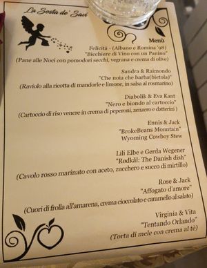 Menù at La Sosta de' Savi in Florence