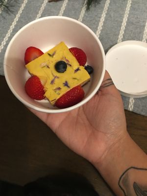 Mango lime “cheese”cake at Vegan Tierra in Cooper City