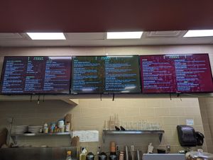 Menu in August 2022 at Vegan Tierra in Cooper City
