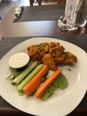 Buffalo Cauliflower with vegan ranch dipping sauce  at Vegan Tierra in Cooper City