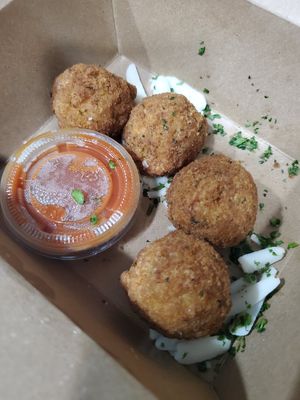 Mac and cheese balls at Vegan Tierra in Cooper City