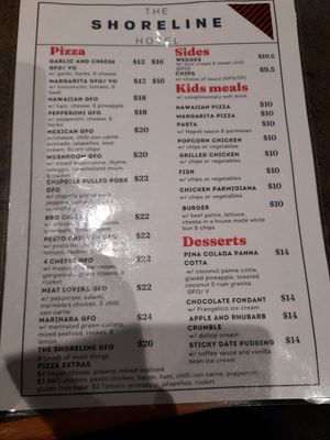 Menu 2 at Shoreline Hotel in Howrah