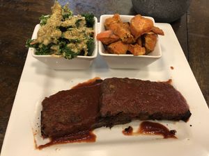 Incredible kale salad, sweet potatoes and “meat” loaf at Good Life Cafe in Columbia