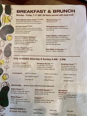 Menu at Good Life Cafe in Columbia