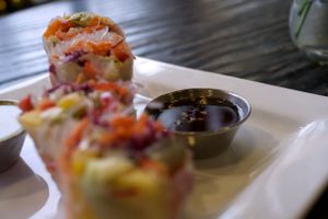 Raw Spring roll. Photo taken by cbquispe.com at Good Life Cafe in Columbia