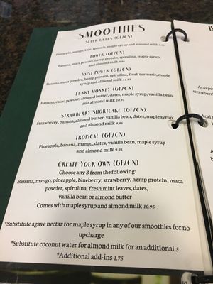 Smoothies at Good Life Cafe in Columbia