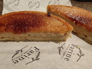 Vegan creme Catalan tart at Farine Bakery - Spring Hill in Spring Hill
