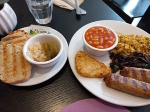 English breakfast at Nama Café and Cake House in South East London