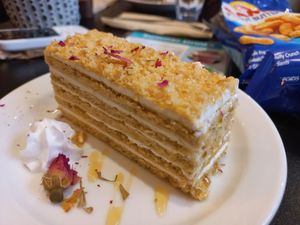 'Honey' cake at Nama Café and Cake House in South East London