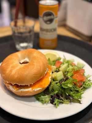 Vegan Smoked Salmon Bagel at Nama Café and Cake House in South East London