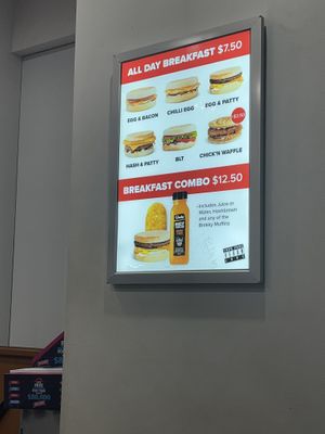 All day breakfast menu 12/8/2025   at Lord of the Fries in Northbridge