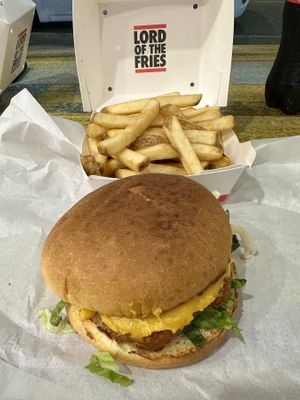 Chick-Fil-Yay and fries  at Lord of the Fries in Northbridge