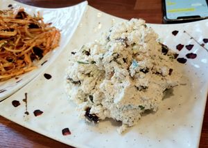 century eggs and tofu 피단두부무침 (vegetarian) at Seongwon Uyukmyeon - 성원우육면 in Seoul