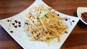 dried tofu salad 건두부무침 at Seongwon Uyukmyeon - 성원우육면 in Seoul