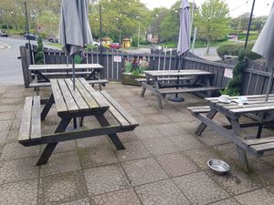 Outside seating at Bella Rose Cafe in Scarborough