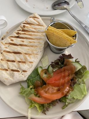 Hummus wrap   at Laura's Kitchen in Edinburgh