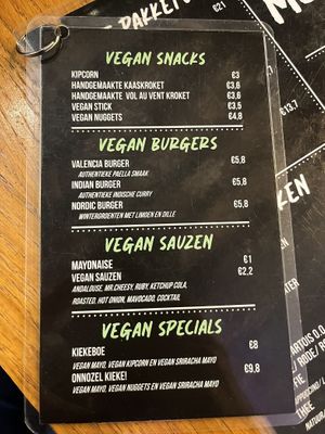 vegan menu  at Frituur Arré Patat in Antwerpen