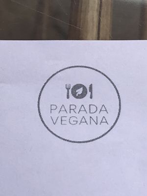 Logo  at Parada Vegana in Cusco