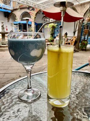 Milkshake and Cocktail  at Parada Vegana in Cusco
