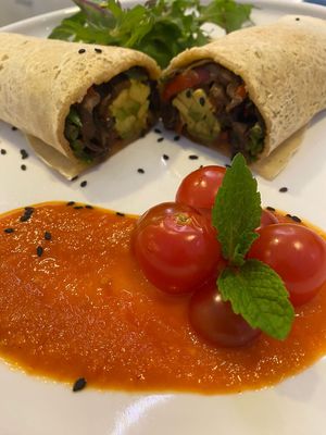 Desayuno - Crepe Salgado at Parada Vegana in Cusco