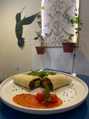 Desayuno - Crepe Salgado at Parada Vegana in Cusco