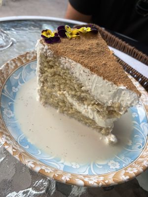 Tres leches   at Parada Vegana in Cusco